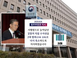 법무부, 검찰 직접수사권 ‘부패·경제범죄’로 축소 시행령 개정 착수···검찰개혁 밑그림 조치  기사 이미지